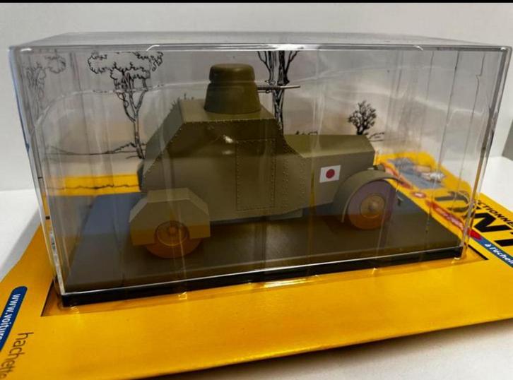 Kuifje auto 1:24 pantser wagen uit blauwe lotus no42, Verzamelen, Stripfiguren, Nieuw, Ophalen of Verzenden