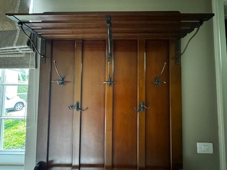 Antieke Houten Wandkapstok, Huis en Inrichting, Woonaccessoires | Kapstokken, Gebruikt, Wandkapstok, 150 tot 200 cm, Hout, Ophalen