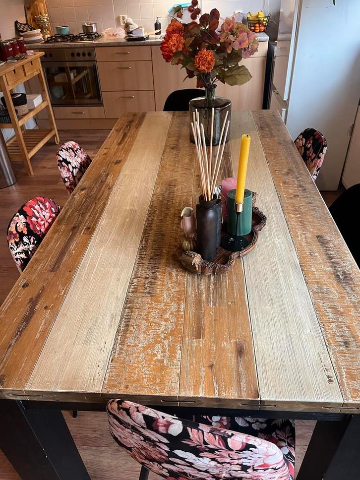 Solide eettafel voor 6-8 personen, Huis en Inrichting, Tafels | Eettafels, Gebruikt, 50 tot 100 cm, 150 tot 200 cm, Vijf personen of meer