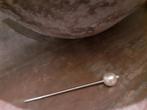 Prachtige parel hoedenspeld met strass-steentje., Ophalen of Verzenden