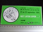 sticker anwb landelijke wandeldagen 1985 niet laten lopen, Verzenden, Zo goed als nieuw, Bedrijf of Vereniging