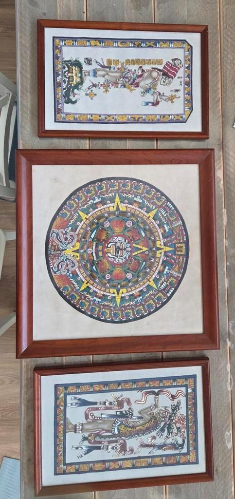 Mexicaanse lijsten (kersenhout), Huis en Inrichting, Woonaccessoires | Lijsten, Zo goed als nieuw, Minder dan 50 cm, Minder dan 50 cm