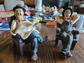 Laurel & Hardy Beeldjes - Ontspannen beschikbaar voor biedingen