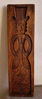 Antieke Houten Speculaasplank met Abraham en Sarah., Antiek en Kunst, Antiek | Keukenbenodigdheden, Ophalen of Verzenden