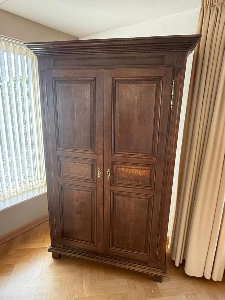 Antieke kleding/linnenkast, Huis en Inrichting, Kasten | Kledingkasten, Zo goed als nieuw, 150 tot 200 cm, 25 tot 50 cm, Ophalen