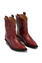 Ganni western boots low shaft barbados cherry red sold out, Lage of Enkellaarzen, Zo goed als nieuw, Ganni, Verzenden