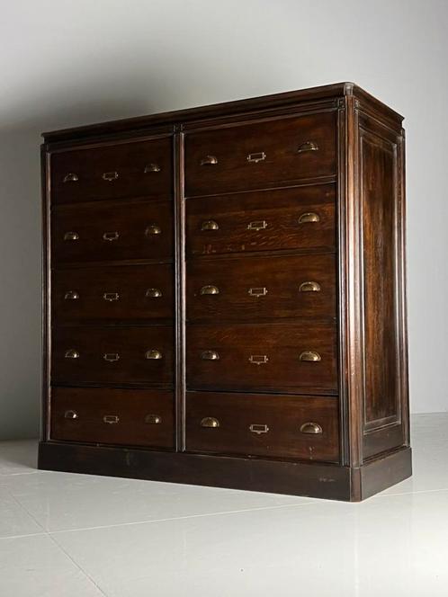 Apothekerskast ladekast XL eiken, Huis en Inrichting, Kasten | Ladekasten, Gebruikt, Minder dan 100 cm, 25 tot 50 cm, Eikenhout