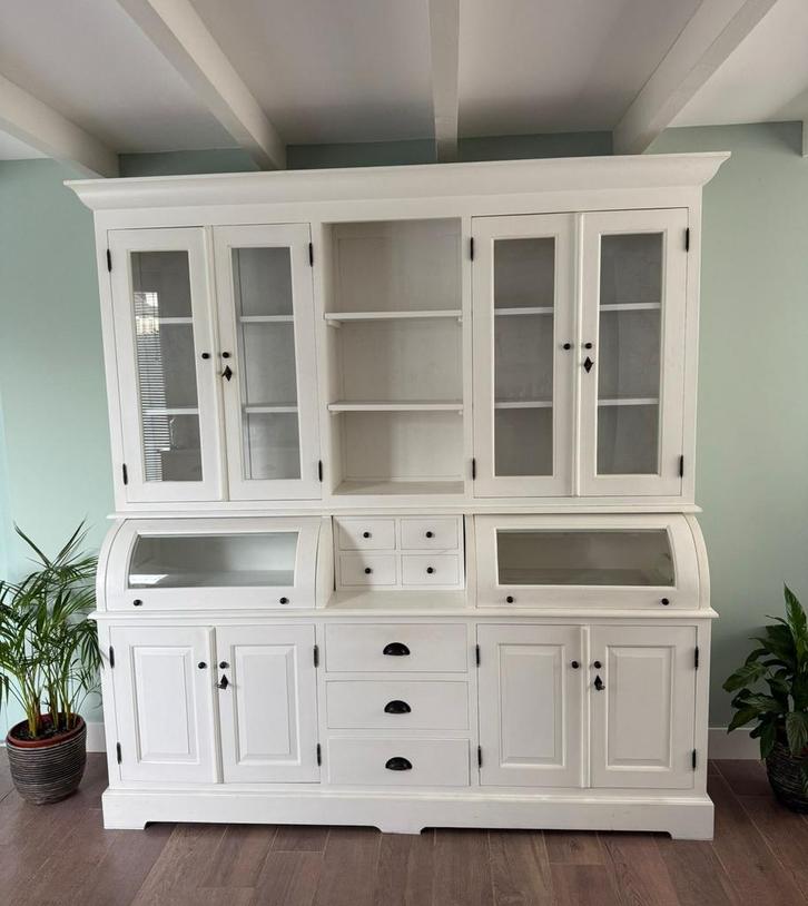 Mooie witte buffetkast, Huis en Inrichting, Kasten | Buffetkasten, Gebruikt, 200 cm of meer, 150 tot 200 cm, 25 tot 50 cm, Met lade(s)
