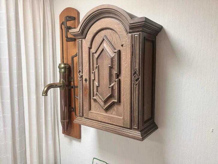 Eikenhouten Wandkastje Jaren 70, Antiek en Kunst, Antiek | Meubels | Kasten, Ophalen