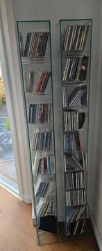 Mooi CD rek van glas, Huis en Inrichting, Woonaccessoires | Cd- en Dvd-rekken, Ophalen, 75 tot 150 discs, Cd's of Dvd's, Glas
