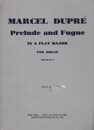 MARCEL DUPRE - Prelude and Fugue beschikbaar voor biedingen