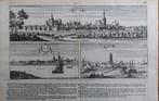 1 /  Montfoort - Wijk bij Duurstede en Rhenen Gravure 1674, Antiek en Kunst, Ophalen of Verzenden