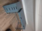 Prachtig ikea bureau en lade kast!! Kleur Blauw/grijs!!!, Ophalen, Gebruikt, Bureau
