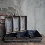 Brocante oude bakblik bakvorm cakevorm 3 dubbel *Etage3*, Huis en Inrichting, Gebruikt, ,, Ophalen of Verzenden, ,
