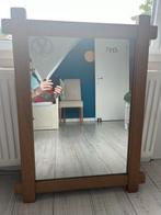 Spiegel met houten frame, Ophalen of Verzenden, Rechthoekig, Minder dan 100 cm