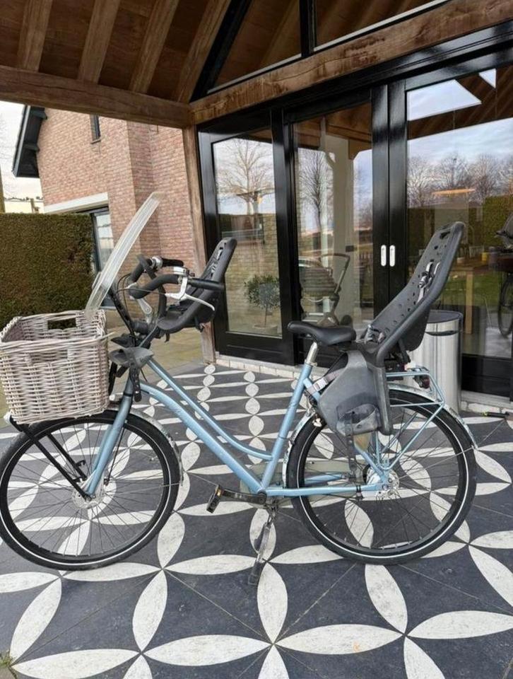 Cortina roots 28 inch moederfiets met 2 yepp kinderstoelen, Fietsen en Brommers, Fietsen | Dames | Damesfietsen, Zo goed als nieuw