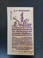 Duitsland waardevast noodgeld Westfalen 1923 1 dollar, Ophalen of Verzenden, Duitsland, Los biljet