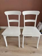 Brocante stoelen 2 st., Huis en Inrichting, Stoelen, Ophalen, Gebruikt, Twee, Wit