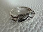 M203/Vintage Zilveren GFAB Brutalist ring Zweden 17, Sieraden, Tassen en Uiterlijk, Ringen, Gebruikt, Verzenden, X, Dame