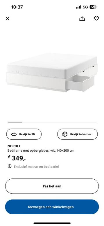 Bed NORDLI 140x200 IKEA