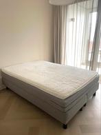 Boxspring grijs met topper 140x200 Jysk, Huis en Inrichting, Slaapkamer | Boxsprings, Ophalen, Gebruikt, Tweepersoons, 140 cm