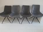 4 industriële stoelen grijs, 2 nieuw, 2 gebruikt, Ophalen, Zo goed als nieuw, Grijs