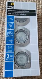 Sencys Halogeen Inbouwspots Kantelbaar - 3 stuks, Metaal of Aluminium, Halogeen, Nieuw, Ophalen of Verzenden