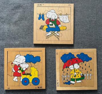Houten puzzels (9 stukjes) beschikbaar voor biedingen