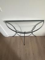 Glazen wandtafel, Huis en Inrichting, Tafels | Sidetables, 50 tot 100 cm, Ophalen of Verzenden, Zo goed als nieuw, Glas