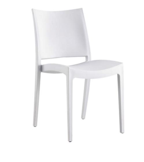 STOEL DUNE WIT TE HUUR € 2,50, Huis en Inrichting, Stoelen, Zo goed als nieuw, Eén, Wit, Ophalen of Verzenden