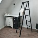 Houten Sierladder - Decoratieve Ladder Zwart, Huis en Inrichting, Ophalen, Zo goed als nieuw