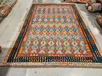Handgeweven oosterse wollen kelim 396x299, Info@SlatsAntiek.nl, Vof Slats Antiek, Ophalen of Verzenden, Rechthoekig