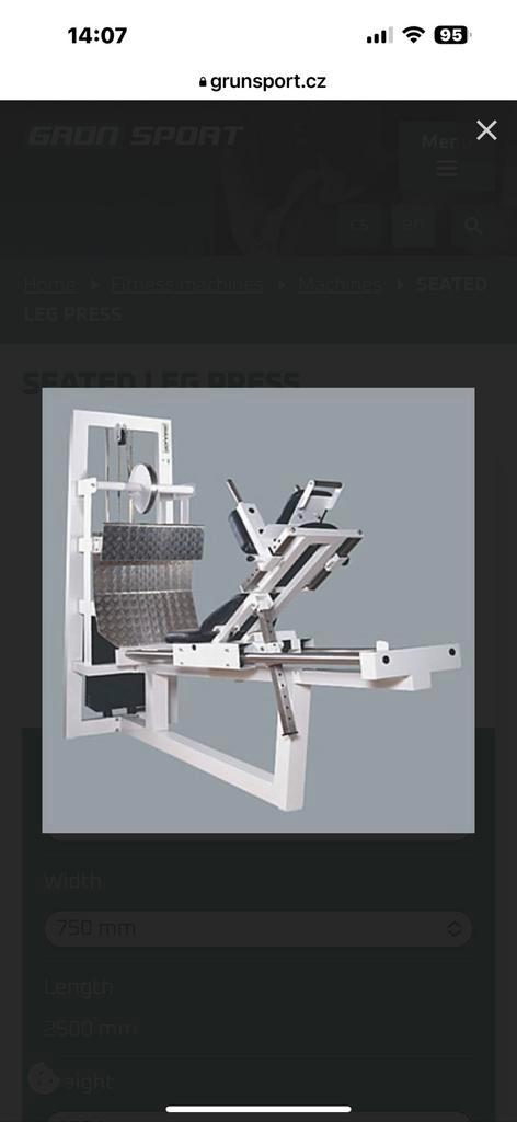 Grunsport professional legpress machine., Sport en Fitness, Fitnessapparatuur, Zo goed als nieuw, Benen, Metaal, Ophalen of Verzenden