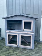 Konijnenhok BIJNA NIEUW!!! Incl. Hooiruif en buitenren., Dieren en Toebehoren, Ophalen, Zo goed als nieuw, 90 cm of meer, Konijn