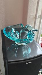 Vintage Murano ICF glazen schaal – turquoise, Antiek en Kunst, Ophalen of Verzenden