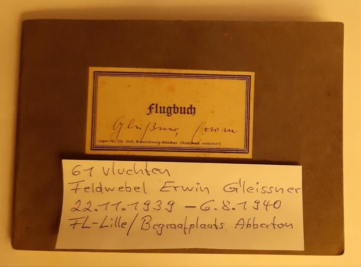 London German flight log  ww2  He 111/KIA   Abberton /  1940, Verzamelen, Militaria | Tweede Wereldoorlog, Luchtmacht, Lintje, Medaille of Wings