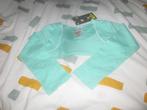 Nieuw mintgroen vestje/bolero met wit randje LoffF 104/110, Meisje, Trui of Vest, Nieuw, Ophalen of Verzenden
