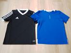 Zwart en blauw sportshirtje mt 134-140, Sport- of Zwemkleding, Ophalen of Verzenden, Zo goed als nieuw, Adidas, Kipsta