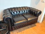 Chesterfield Winchester tweezits bank zwart/oxblood, Ophalen, Gebruikt, 150 tot 200 cm, Tweepersoons