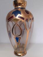 Boheems glazen vaas, art nouveau, Ophalen of Verzenden