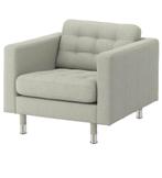 €235 voor fauteuil en voetenbank, Ikea, Landskrona, fauteuil, Huis en Inrichting, Fauteuils, Ophalen of Verzenden, Zo goed als nieuw