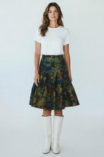 Oscar de la Renta zijde midi rok 34/36 pre-loved vintage, Kleding | Dames, Rokken, Verzenden, Oscar de la Renta, Knielengte, Maat 36 (S)