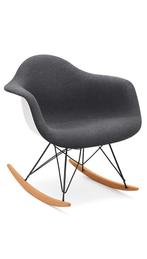 2x Design Kuip Schommelstoel, Huis en Inrichting, Gebruikt, Twee, Modern / Scandinavisch, Grijs