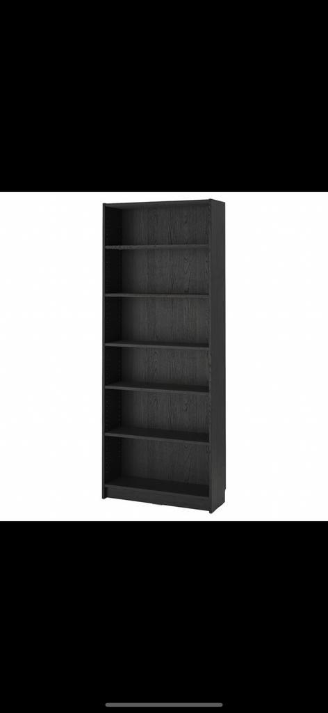 IKEA BILLY Boekenkast, zwart eikenpatroon, 80x28x202 cm, Huis en Inrichting, Kasten | Stellingkasten, Zo goed als nieuw, Ophalen of Verzenden