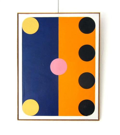 THEO STIPHOUT 1913-2002 =geometrisch-abstract= 85x 65 cm, Antiek en Kunst, Kunst | Schilderijen | Abstract, Ophalen of Verzenden
