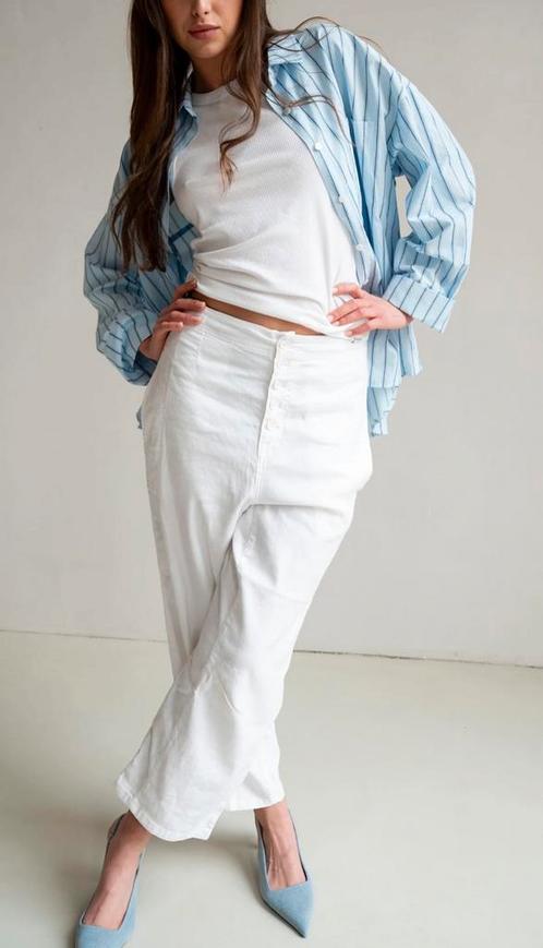 ZGAN! Penn & Ink witte broek uit de huidige collectie, Kleding | Dames, Broeken en Pantalons, Zo goed als nieuw, Maat 34 (XS) of kleiner