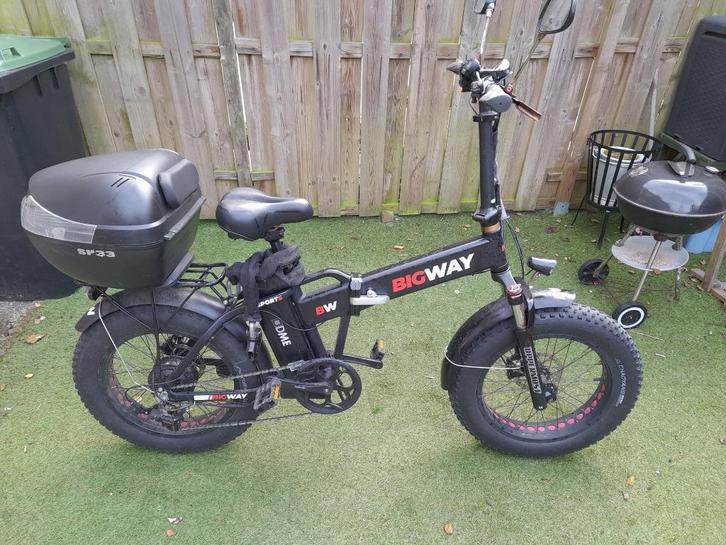 Big Way Fat Bike met Accessoires, Fietsen en Brommers, Elektrische fietsen, Gebruikt, Overige merken, 59 cm of meer, 30 tot 50 km per accu