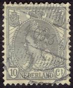 Nederland 1899, Kon. Wilhelmina, 10 cent, grijs, fijne arc., Verzenden, T/m 1940, Gestempeld