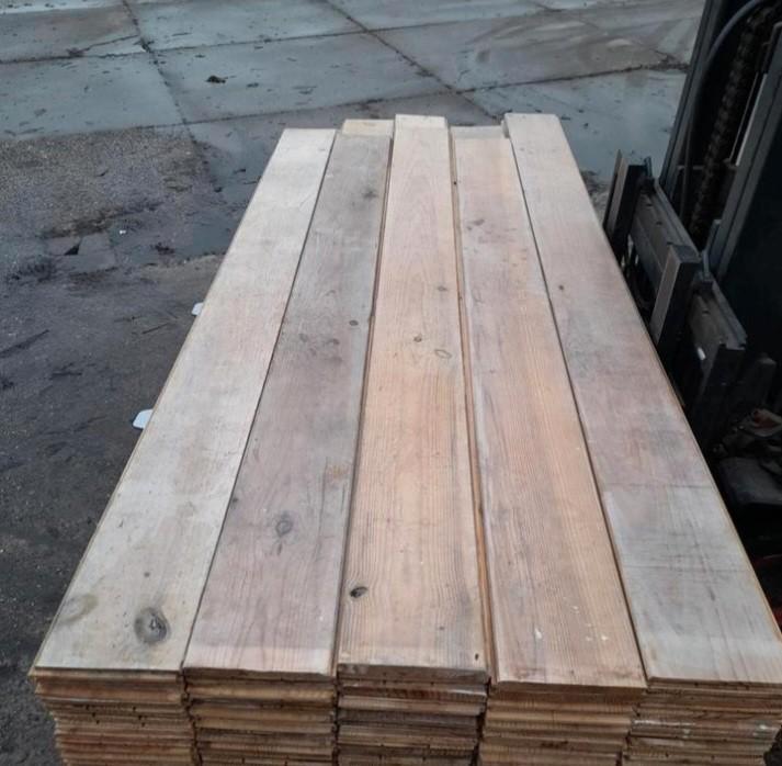 Massief grenen vloer 31m2 vloerdelen 2,1 cm dik, Doe-het-zelf en Verbouw, Vloerdelen en Plavuizen, Vloerdelen of -planken, Hout