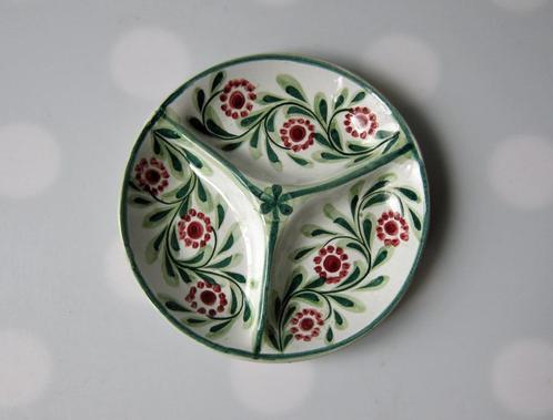 Porches Potterie 3-vaks schaaltje 21 cm, handwerk Portugal, Huis en Inrichting, Keuken | Servies, Zo goed als nieuw, Schaal of Schalen